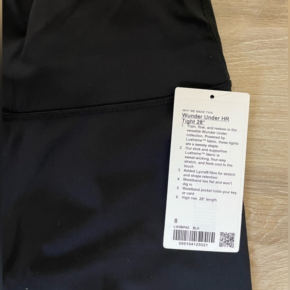 NWT Lululemon Wunder Under HR 28” - Picture 2 of 3